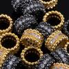 5pcs 6.5mm Large Hole Round Bead Copper Zircon Spacer Beads Bracelets Ring Spacers Beads Accessories Necklace Jewelry Findings