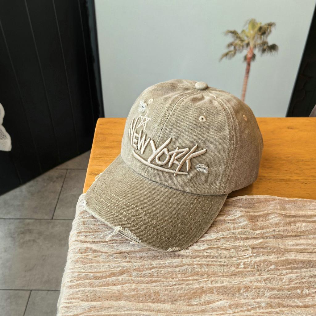 Fashion Letter Embroidery Baseball Cap Retro Washed Shabby Dad Hats Outdoor Cycling Travel Adjustable Sun Hats for Women Men