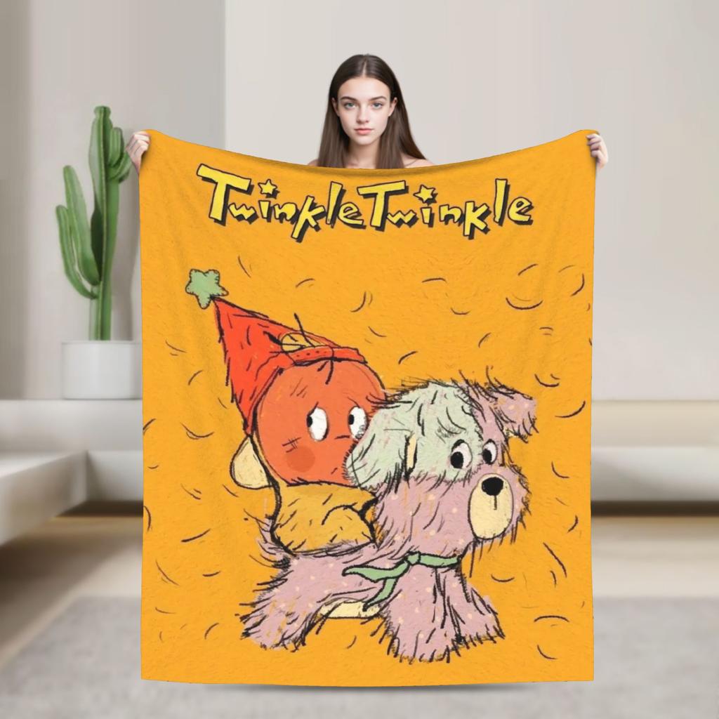 Twinkles Cartoon Twinkles Blankets Quality Super Warm Throw Blanket Autumn Airplane Travel Living Room Fluffy Bedspread