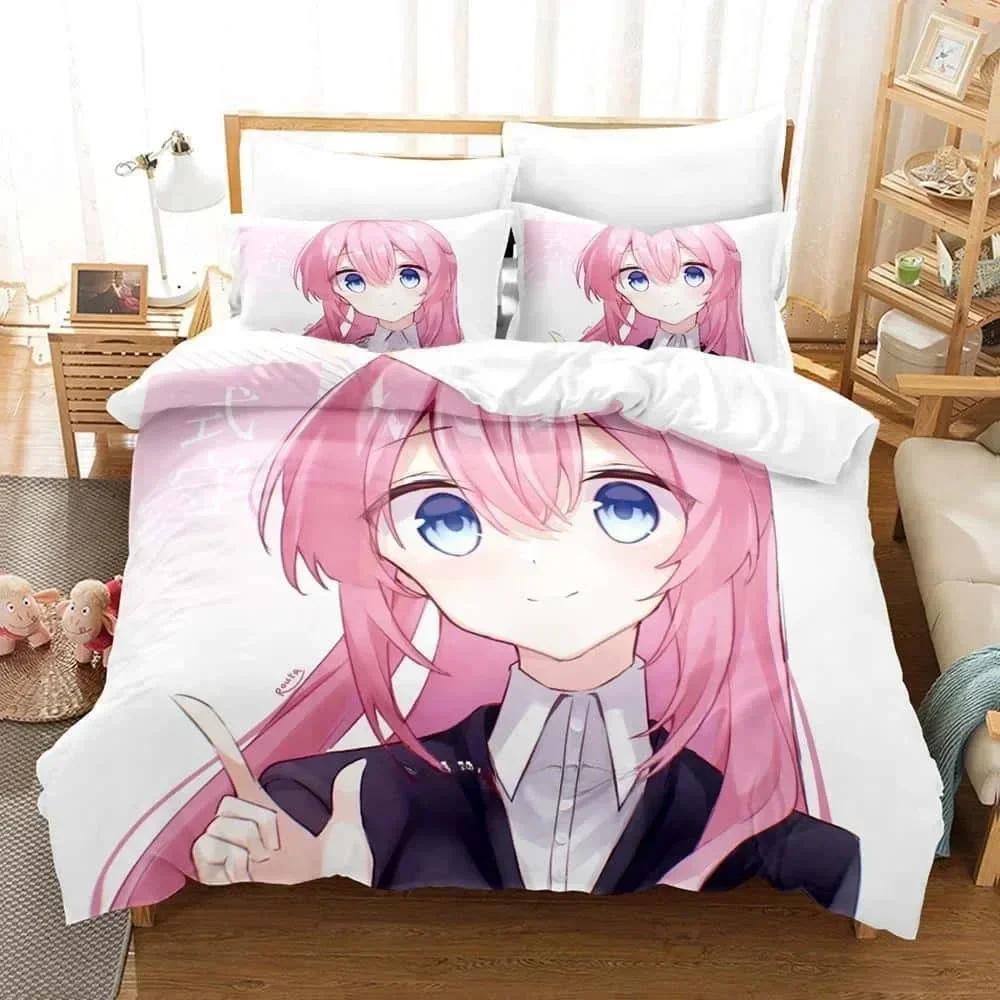 3D Kawaii Girls Shikimori's Not Just a Cutie Printed Bed Set Duvet Cover Pillowcase Bedding Set Bed Linen Sheet Quilt Cover Full
