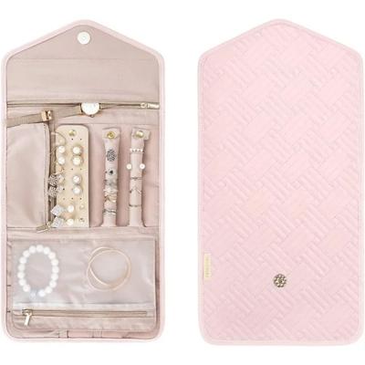 Polyester Jewelry Storage Roll Bag Cotton Zippered Pocket Foldable Jewelry Organizer Large Capacity Jewelry Display Organizers