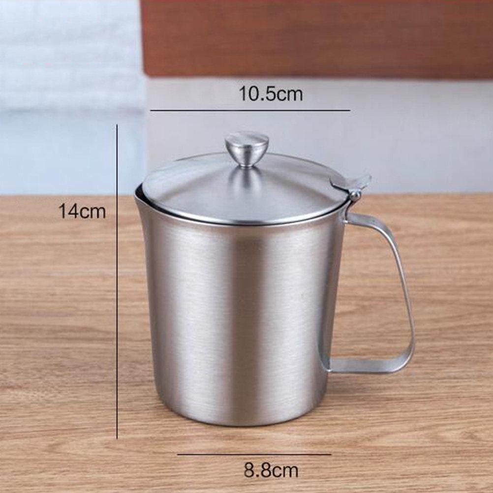 Stainless Steel Measuring Cup with Lid 700Ml Graduated Latte Art Coffee Milk Pitcher Container Precise Scales for Espresso
