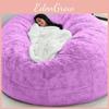 Color Large Solid Soft Plush Portable Living Room Lazy Sofa Cover Bean Cover Bag
