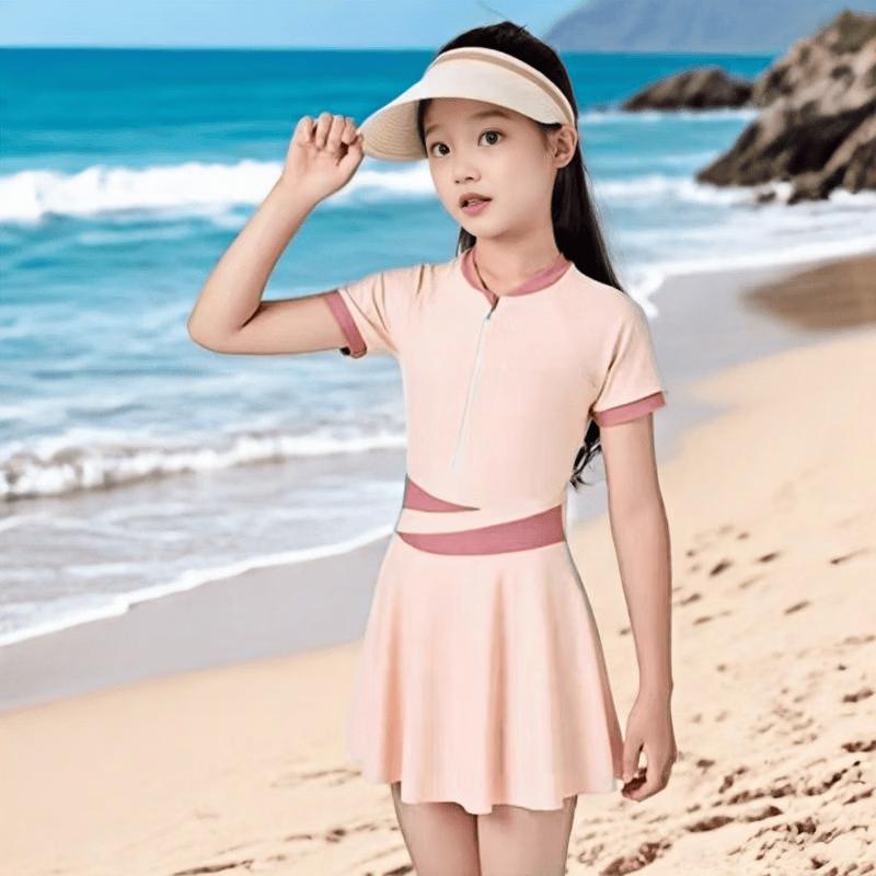 Girls  Sun-Protective Quick-Dry Split Swimsuit