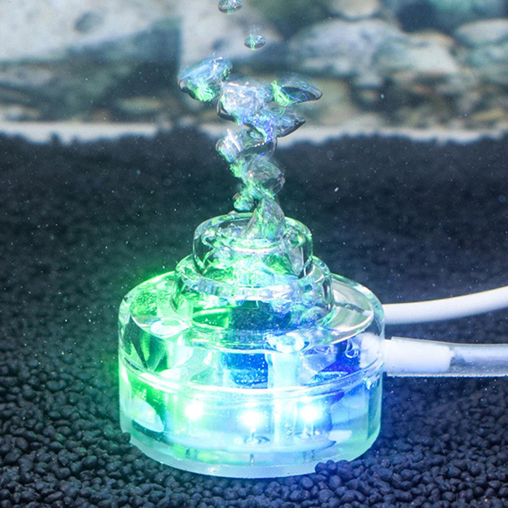 Waterproof Aquarium Bubble Light Fish Tank Underwater Submersible Landscaping Decor Lamp