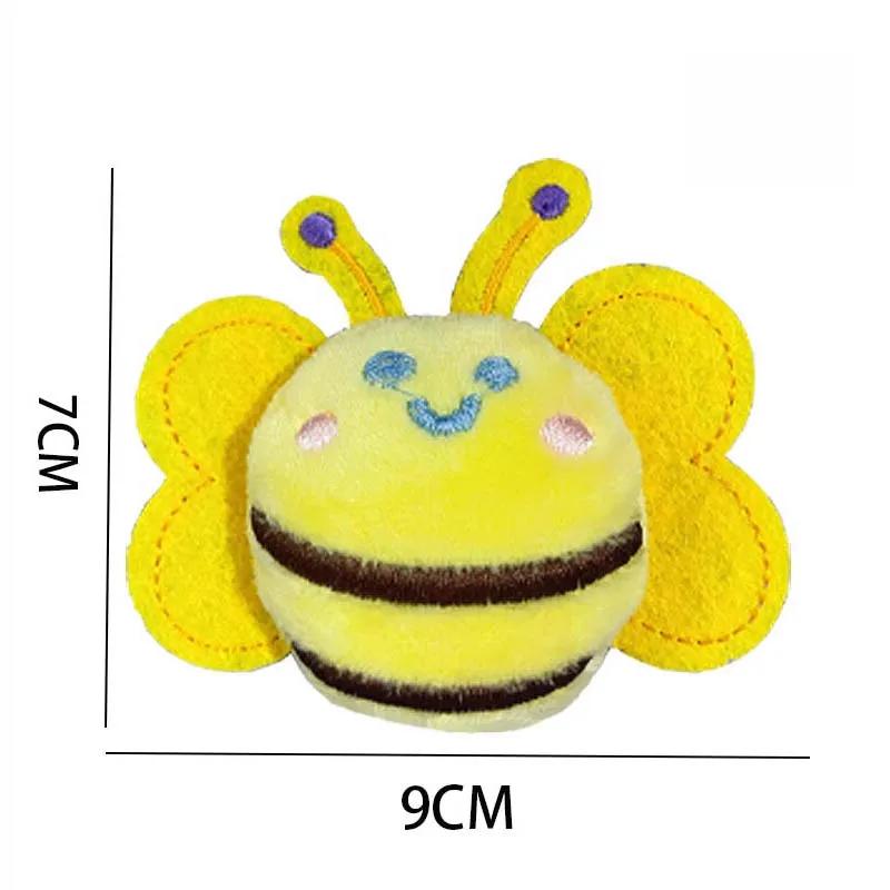 1-20PCS Cute Plush Bee Keychain Cartoon Keyring Bag Charm for Women Girls Backpack Purse Decor Fluffy Keychain Child Gifts