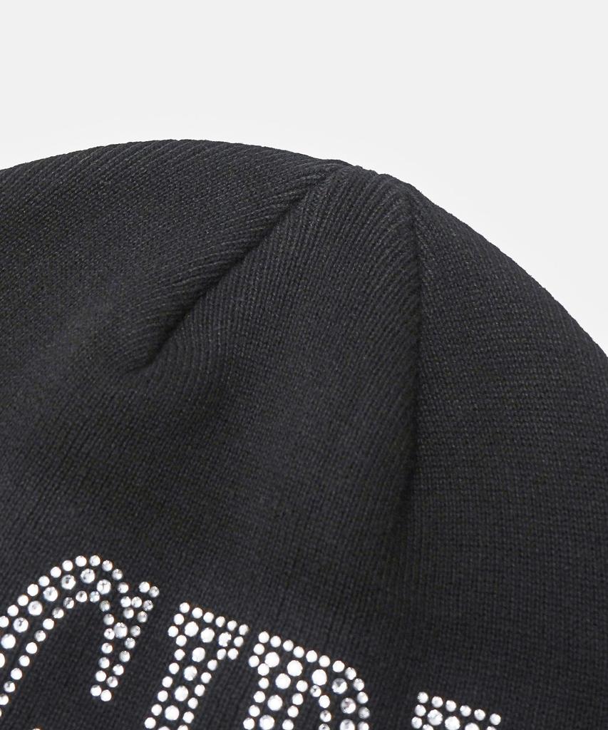 [X-girl] Beanie RHINESTONE ROMAN TYPE LOGO BEANIE Women's BLACK
