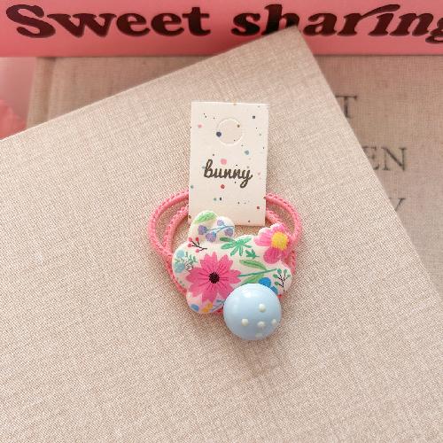 3pcs/set Cartoon Rabbit Cute Barrettes Hair Clips Hairpins Polka Dot Girls Sweet Hair Rope Ties Elastic Hair Bands Kids Headwear