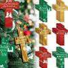 Wooden Cross Christmas Ornament – Prayers For Peace Hope And Love Christmas Decoration Tree