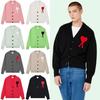 Unisex Oversized Knit Cardigan With Embroidered Heart Letter Design Soft Cotton Blend Casual Loose Fit Teens Adults