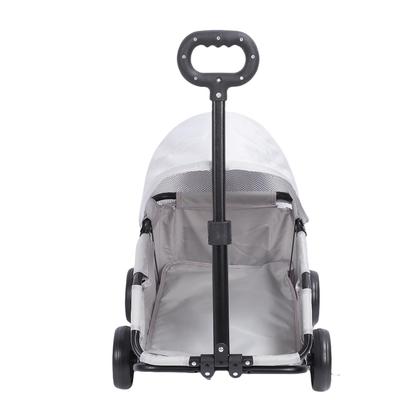 Foldable Pet Stroller with Canopy 4 Wheels Pet Strolling Cart for Small Dogs Cats Lightweight Easy Assembly