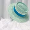 Fresh Hat Women'S Summer Versatile Straw Hat Beach Vacation Sunscreen Hat British Straw Woven Flat Top Jazz Hat