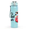 1PC Its Flockin Hour Flamingo Pattern 750ml Color Plastic Sports Water Bottle Leakproof Flip Straw Lid Suitable for Sports Office Home Use