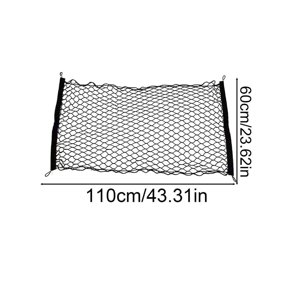 Trunk Mesh Cargo Net, Pickup with Hooks Elastic Cargo Net for Truck Bed -