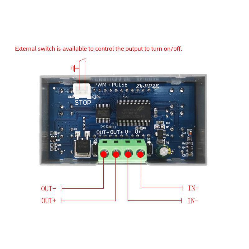 High-Power PWM Motor Speed Controller with Adjustable Frequency, Duty Cycle, and Delay PP2K