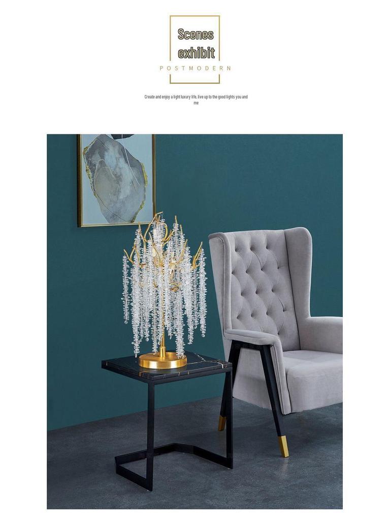 Luxury Postmodern Crystal Tree Branch Floor & Table Lamp for Living Room or Bedroom