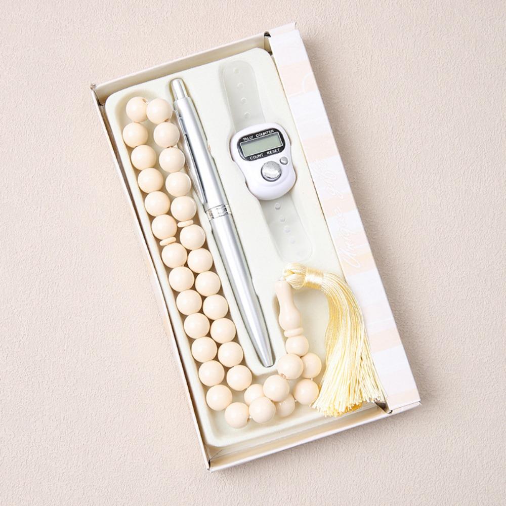 3pcs/box 33 Beads Prayer Beads 3-Piece Set Handheld Bracelet Prayer Gift Box Finger Calculator Hajj Umrah Gift Set