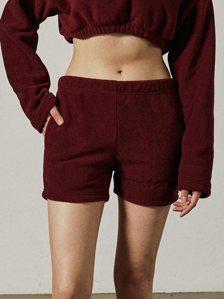 Kitty Pottery Boa Short Pants [Wine]