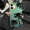 The new coconut tree is suitable for iphone17 mobile phone case Apple 16promax/15 anti-drop 14pro13 Europe and America 12