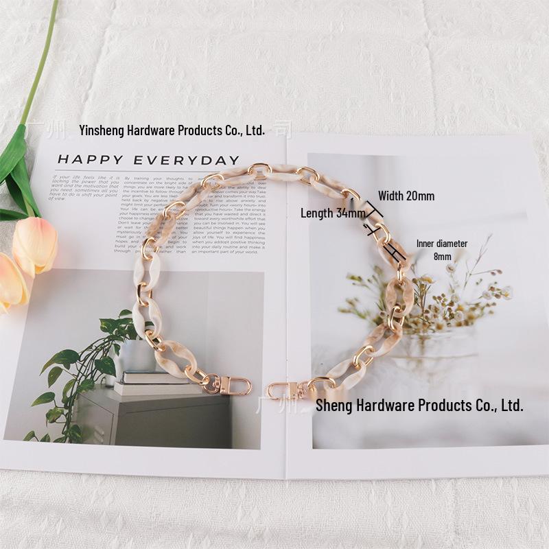Versatile Retro Acrylic Resin Chain for Phone Case and Bag Accessories