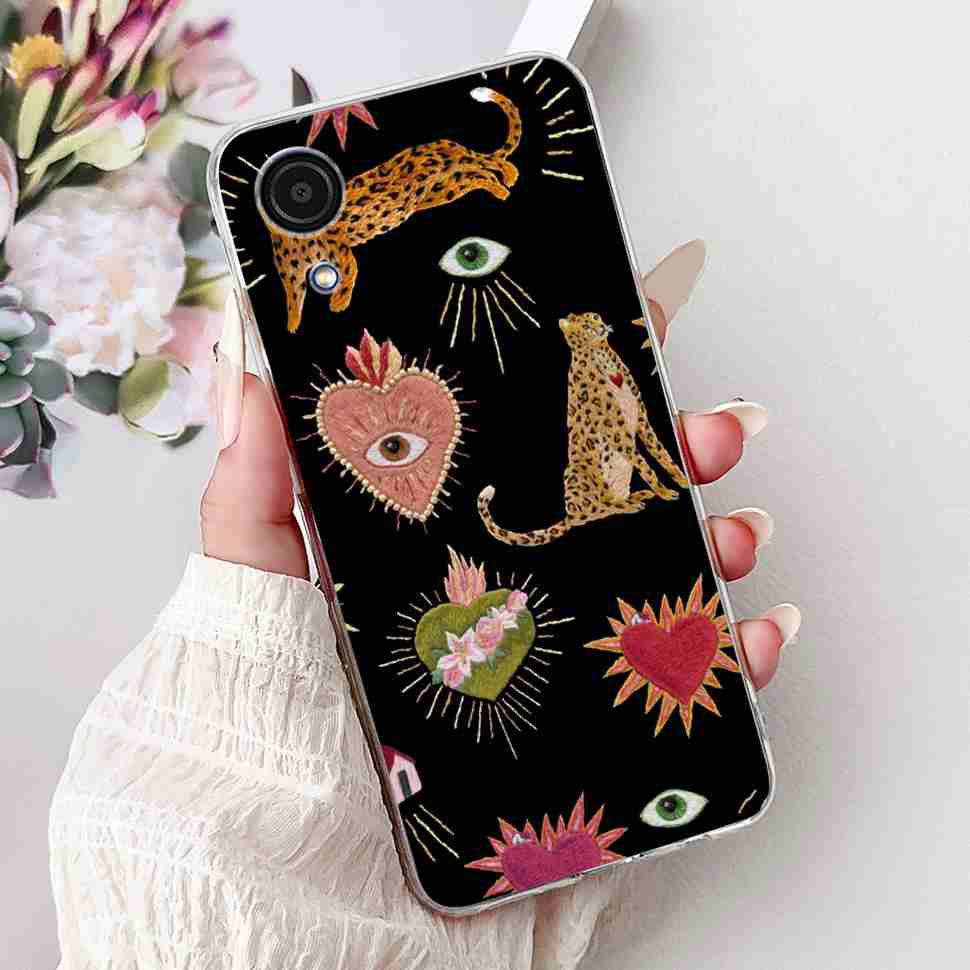 For Samsung A03Core Case Soft Silicone Cute Heart Painted Cover Case For Samsung Galaxy A03 Core SM-A032F TPU Fundas Capa