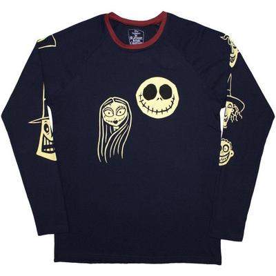 The Nightmare Before Christmas Unisex Erwachsenen Gesichter Langarm-T-Shirt