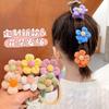 6PCS Girls' Hair Clips, Floral Bow-tie Hair Ropes Hairtie, Elastic Headbands, Rubber Bands, Cute Hair Accessories for Children