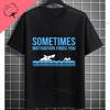 Unisexs Casual Swimmer Graphic Tshirt Black With Dynamic White Swimming Silhouette Design Shortsleeve Crewneck Pure Cotton Tee