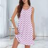 Damen Lässiges Modisches Atmungsaktives Bedrucktes Trägerkleid Mit Taschen Und Geschlitztem Saum