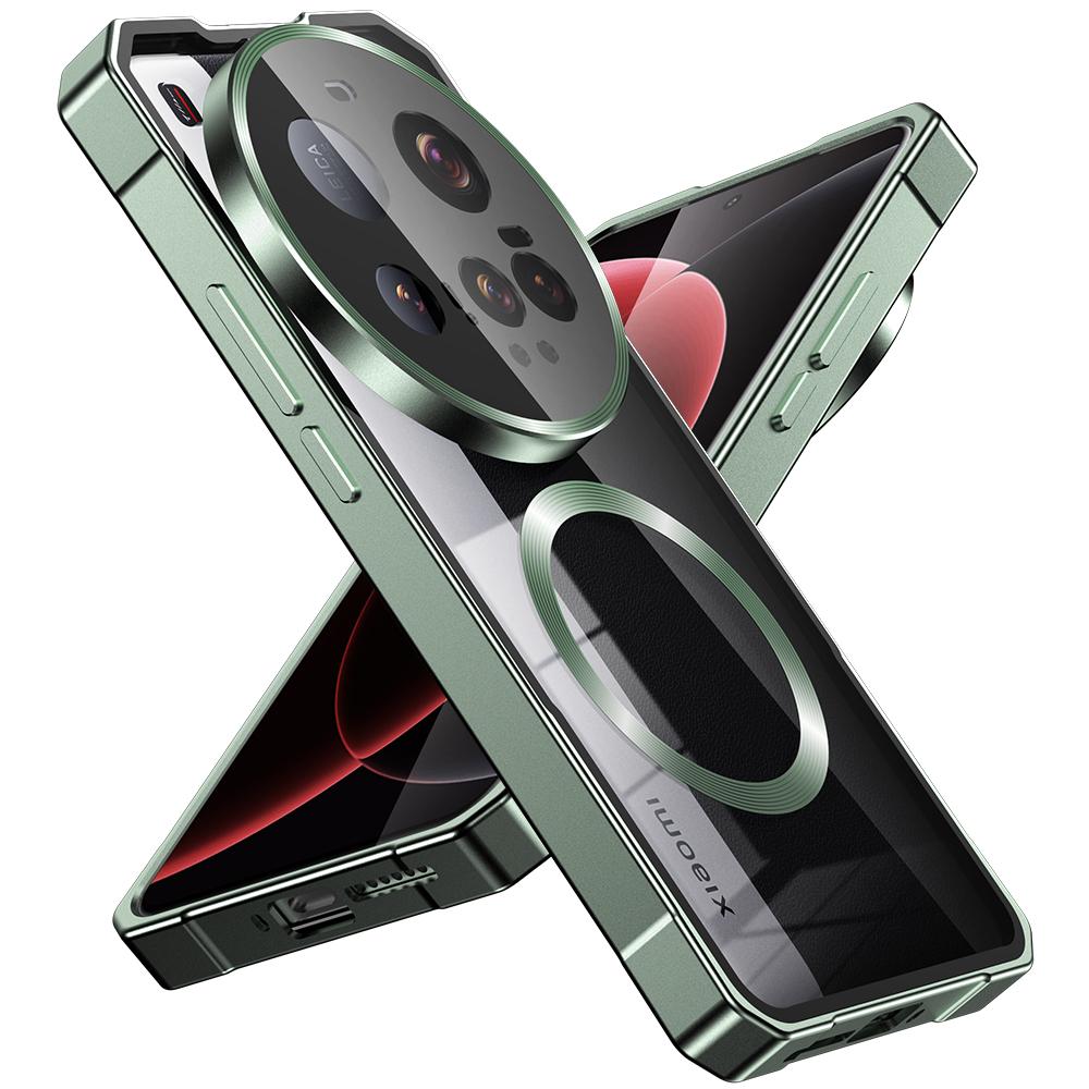 Magnetický Hybridní Kovový Nárazníkový Rám Pouzdro Pro Xiaomi 15 Ultra / 15 Pro / 15 5G Průhledná Matná PC Zadní strana Nárazuvzdorný Kryt