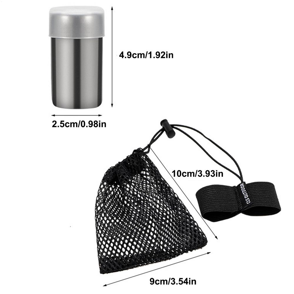 

Кемпинговая солонка 2 шт. Портативные контейнеры для соли и перца из нержавеющей стали Бутылочки для приправ с крышкой Сумка для хранения для приготовления пищи на открытом воздухе