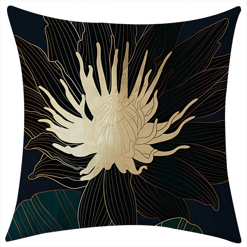 

New Geometric Color Triangular Design Linen Pillowcase Car Sofa Lumbar Pillow Cushion 45 * 45 separate pillow cover