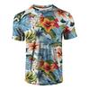 T-shirt Estiva da Uomo Girocollo Stampata in 3D Moda Versatile Traspirante Tendenza Casual