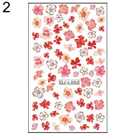 Maple Leaf Flower Butterfly Manikúra Nail Art Decal Samolepky Tipy Dekorace