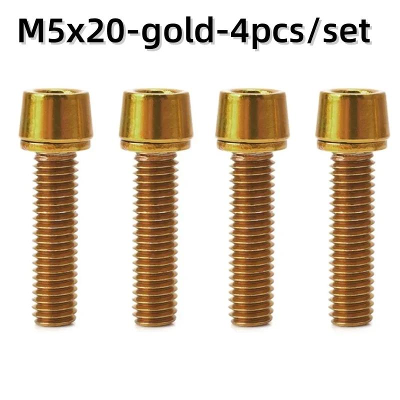 Bicycle Steering Handlebar Stem Screws Bolts M5 M6 20mm Colorful Stainless Steel Bike Spacers Hot Sale