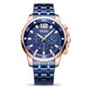 Men'S Watch Multifunctional Timing Waterproof Steel Belt Business Quartz Watch Men'S 2068G