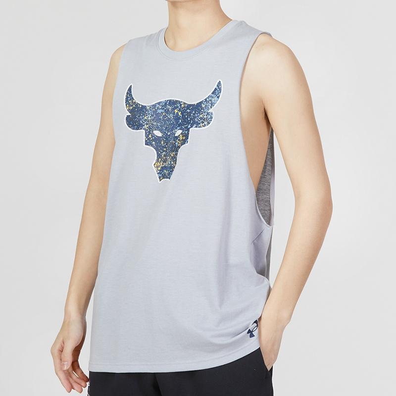 Under Armour Project Rock Brahma Bull Tank 'Grey Blue' Men's 1371215-011