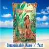 Adventure Journey Theme Beach Towel Personalized Custom Name & Text Soft Quick Dry Beach Towel for Swimming Travel