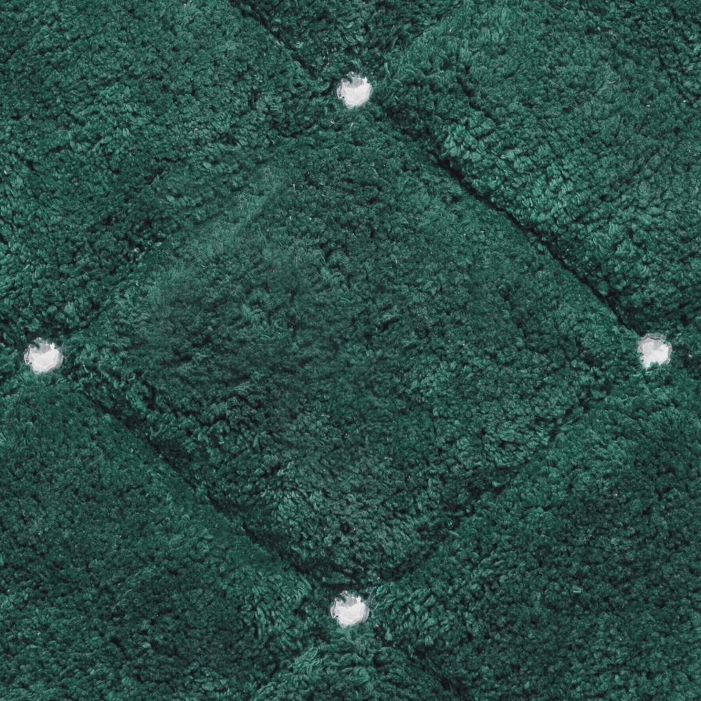 Miękki Dywanik Łazienkowy Bawełniany Chic Z Kryształkami 60X90Cm Ciemnozielony