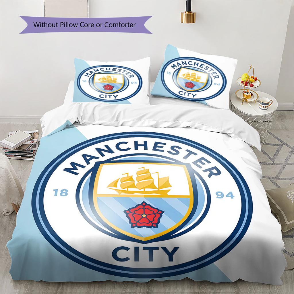 Rodri MCFC General Bedding Quilt Set Quilt Cover Pillowcase Home Decoration Birthday Gift (1 * Duvet Cover + 2 * Pillowcase, Without Core)