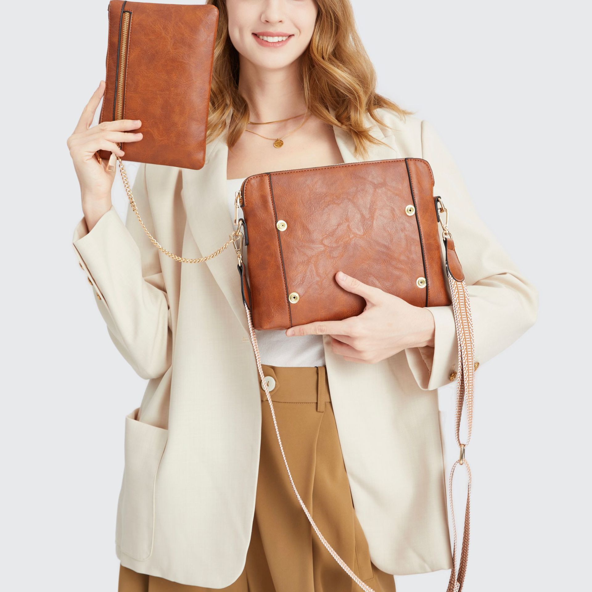 

Vintage Multifunctional Crossbody Shoulder Women s Bag Wallet Removable Twin Bohemian Wide Shoulder Strap