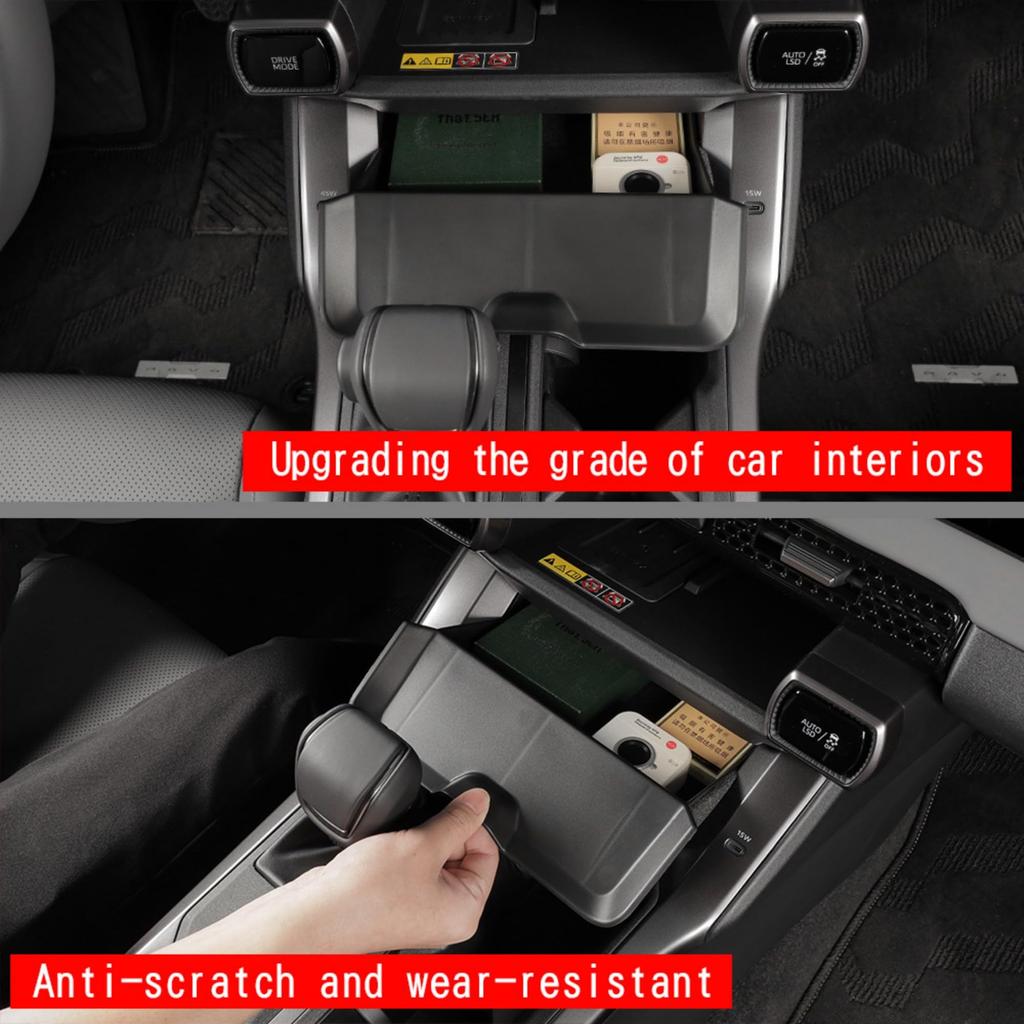 Jentrio RAV4 60 Series ABS Specially Improved Storage Smooth Opening and New RAV4 60 Series RAV4 Center Console Lower Hidden Interior Fits 2026 Toyota