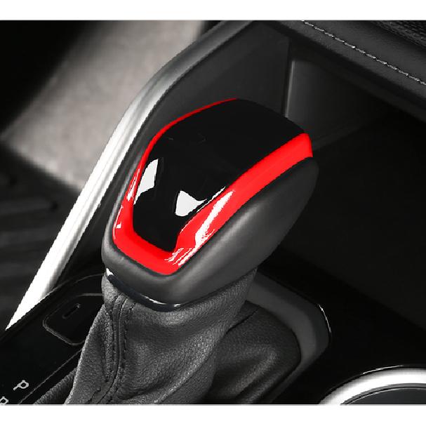 Red&black Car Gear Shift Knob Cover Trim For Toyota RAV4 -2025