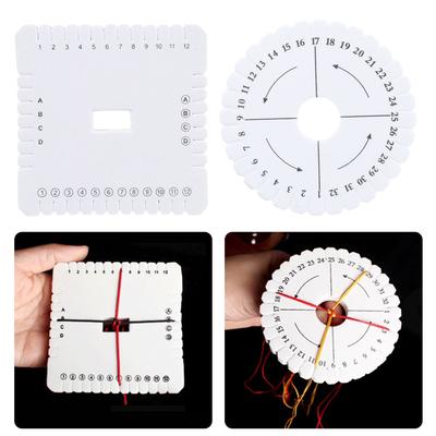 Bracelet Knitting Rope Knot Apparel Sewing Tray Braided Braiding Cord Disks Woven Board Disk