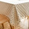 Pastoral Rectangular Linen Cotton Cloth Tablecloth Fabric Daisy Flower Printed Home Kitchen Dining Room Table Cloths Ornament
