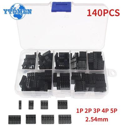 140PCS 1P 2P 3P 4P 5P Dupont Connectors Assorted Kit, 2.54mm Pitch Female Terminal Connector, DIY Dupont Terminal Connector Kit