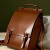 New Schoolbag Leather Backpack Women's Computer Simple Cowhide Backpack