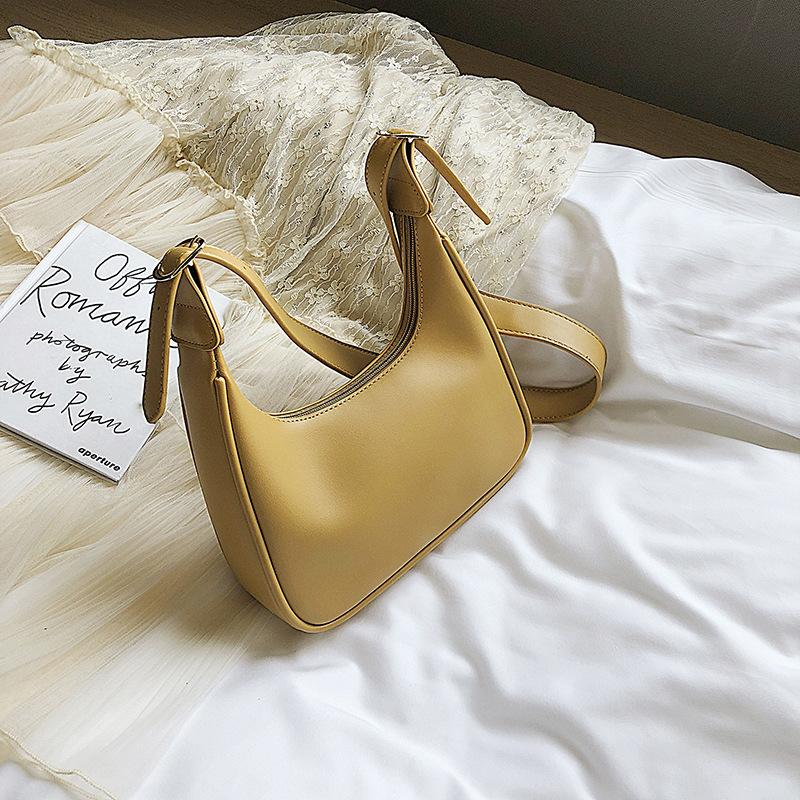 Bag women s retro armpit bag simple and fashionable versatile handbag crescent shoulder crossbody dumpling bag women s tide жёлтый