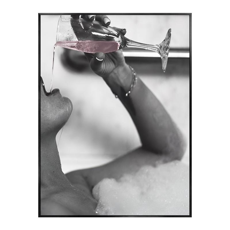 

Современная сексуальная обнаженная женщина в рулоне туалетной бумаги, серебряная блестящая декоративная картина для туалета, холст, картина, настенная художественная картина для украшения ванной комнаты 30x40cm No Framed