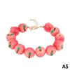 Resin Simulation Fruit Bracelet Beaded Dopamine Beads Bracelet Fruit Summer Jewelry For Women Girls Daily Wear